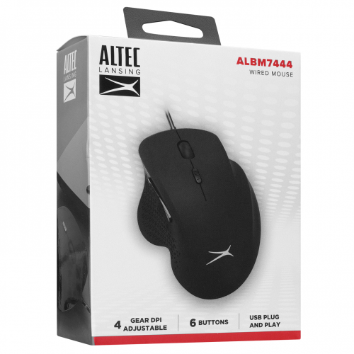 ALTEC LANSING Altec Lansing ALBM7444, Siyah, USB, 3200DPI, Kablolu Optik Mouse