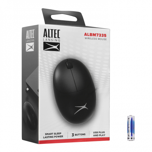 ALTEC LANSING Altec Lansing ALBM7335, Siyah, 2.4GHz USB,  1200DPI, Kablosuz Optik Mouse