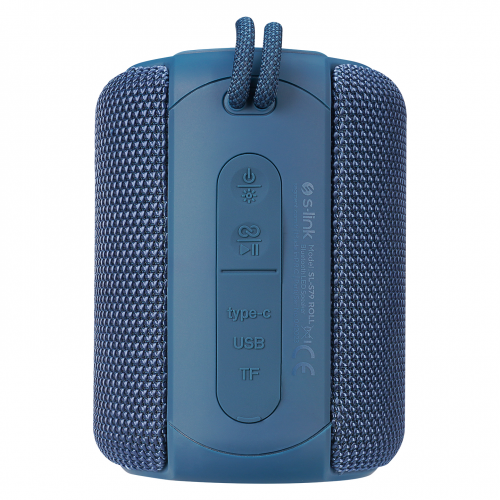 S-LINK S-LINK SL-S79 Roll, Mavi, 6W, USB,TF Kart, Type-C, 1200mAh Batarya, RGB Aydınlatma, IPX5 Waterproof, Bluetooth V5.3, Kablosuz, Taşınabilir, Speaker