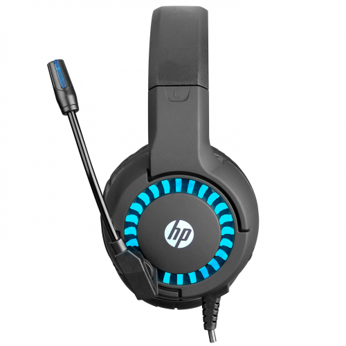 HP HP DHE-8011U, Mavi LED Aydınlatmalı, Mikrofonlu  Gaming Kulaklık, Siyah