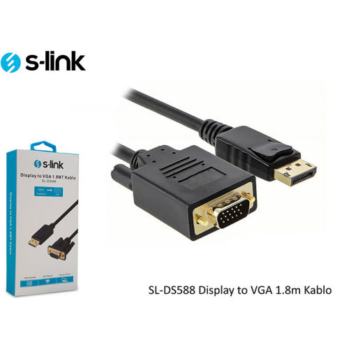 S-LINK S-LINK SL-DS588, Display Port (DP) To VGA 1,8Metre Kablolu Çevirici