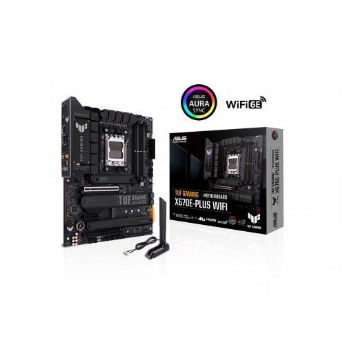 ASUS TUF GAMING X670E-PLUS WIFI, 4xDDR5, 4xM.2, HDMI, DP, 2xType-C, Wi-Fi 6E, Bluetooth v5.2, AMD Ryzen 7000 Serisi, AM5 Soket Anakart