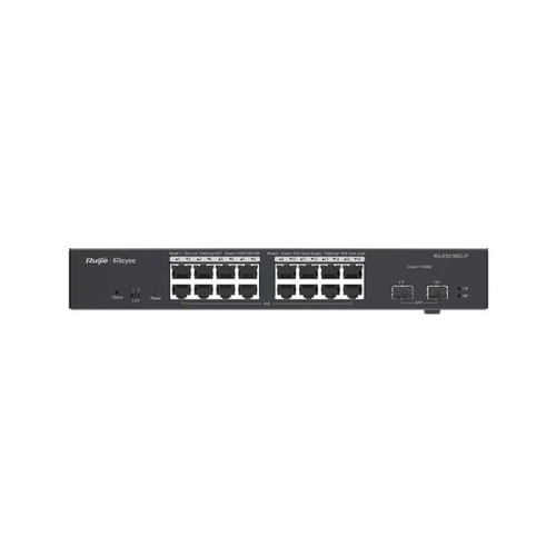 REYEE RG-ES218GC-P 16 PORT GIGABIT +2XGB SFP UPLINK CLOUD YONETILEBILIR 240W POE SWITCH