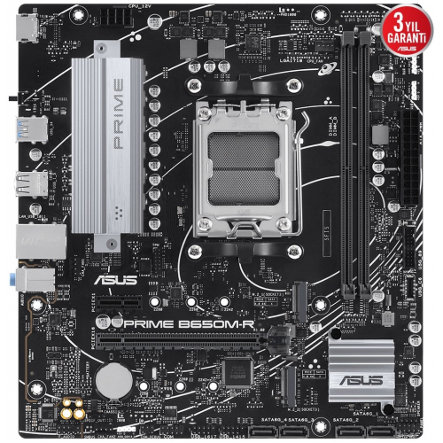ASUS ASUS PRIME B650M-R, 2xDDR5, 2x M.2, HDMI, AMD Ryzen 7000 Serisi, AM5 Soket Anakart
