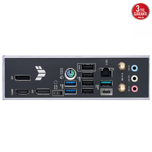 ASUS TUF GAMING B650-E WIFI, 4xDDR5, 3x M.2, HDMI, DP, Wi-Fi 6, Bluetooth v5.3, AMD Ryzen 7000 Serisi, AM5 Soket Anakart