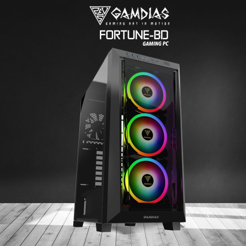GAMDIAS GAMDIAS FORTUNE-BD, i7-12700F, 16Gb DDR5 Ram, 512Gb NVMe SSD, 12Gb GDDR6 RTX3060 Ekran Kartı, 750W Kasa, Free Dos GAMING PC