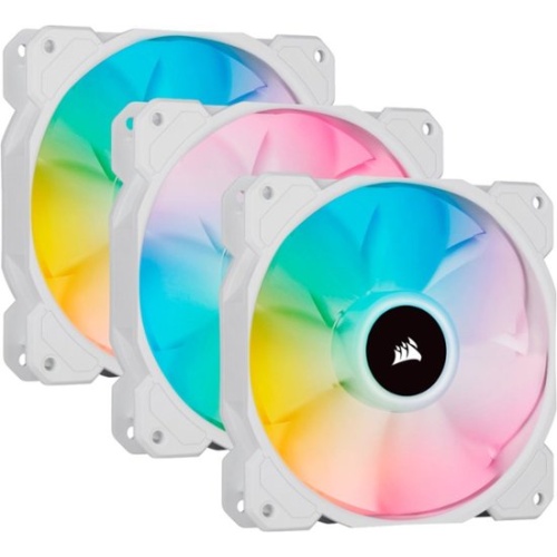 FAN-CO-9050137-WW iCUE SP120 RGB ELITE Performance 120mm White PWM Fan — Triple Pack with Lighting Node CORE