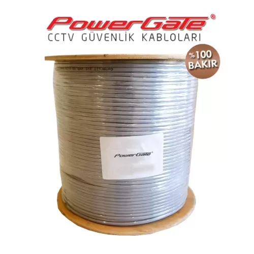 POWERGATE PowerGate VIA 250mt, 2+1 (2x0,22+0,22) %100 Bakır, CCTV Güvenlik Kablosu