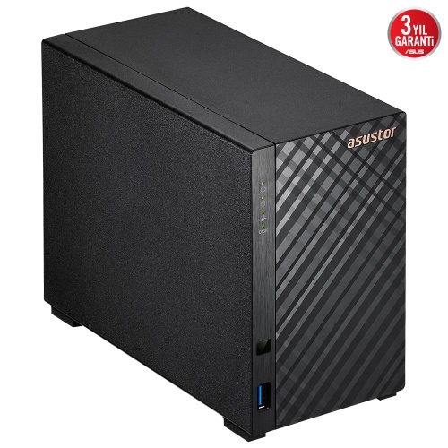 Asustor AS1102TL 2xDisk (2x22TBa Kadar) 1GB DDR4 1xGbE Nas Yedekleme Ünitesi