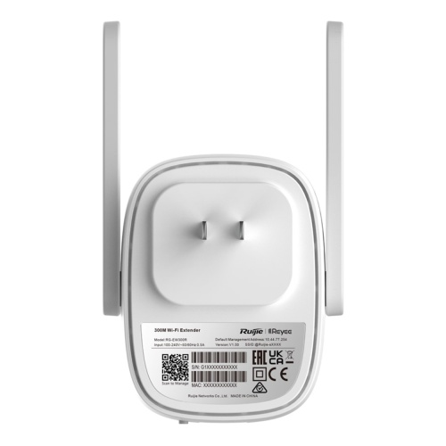 RUIJIE REYEE RG-EW300R 10/100 ETHERNET 2 ANTEN 2.4GHz PRİZ TİPİ ACCESS POINT/ROUTER/EXTENDER