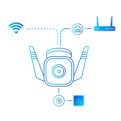 TP-LINK Tapo TC65, 3,0Mpix, İç ve Dış Mekan, IP66, WiFi, 30Mt. Gece Görüşü, İki Yönlü Ses Güvenlik Kamerası