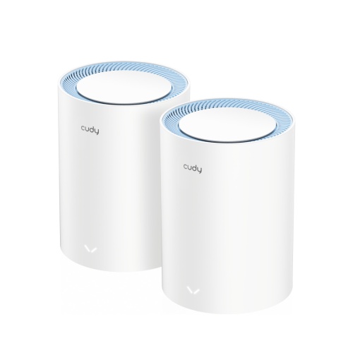CUDY M1200 2-Pack AC1200Mbps 2.4GHz/5GHz AP/RE/WISP MU-MIMO Kablosuz 2li Mesh Wi-Fi Sistemi