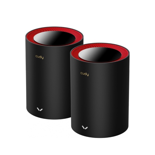 CUDY M3000 2-Pack AX3000Mbps 2.4GHz/5GHz AP/RE/WISP 2.5GE MU-MIMO Kablosuz 2li Mesh Wi-Fi 6 Sistemi