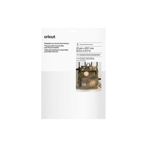 CRICUT  2010523 YAZDIRILABİLİR IRON ON KOYU RENK KUMAŞLAR İÇİN 3 SAYFA