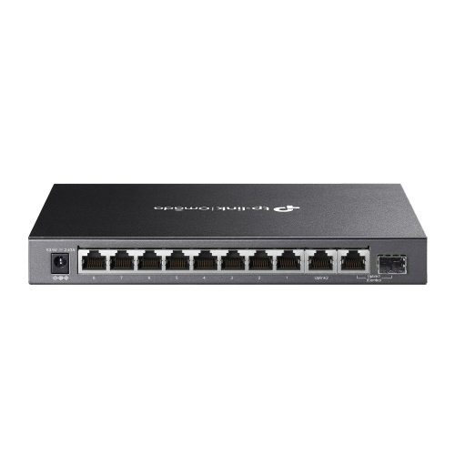 TP-LINK DS110GMP 123W 8GE PoE Switch 2GE uplink1 combo SFP, 250m PoE, PoE Auto Recovery Metal, Desktop