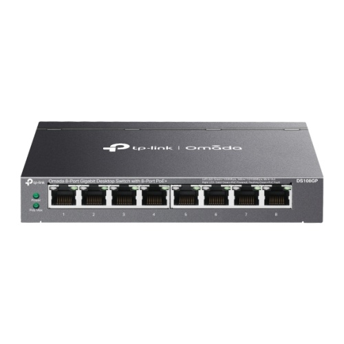 TP-LINK DS108GP 64W 8GE PoE Switch, 250m PoE PoE Auto Recovery, Metal Desktop