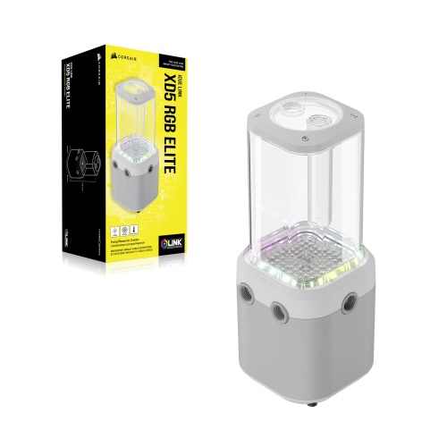 CORSAIR CX-9040010-WW iCUE LINK XD5 RGB ELITE Pump/Reservoir Combo - White