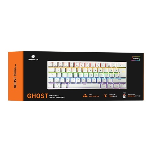GAMEBOOSTER GameBooster G11 GHOST Rainbow Aydınlatmalı Beyaz Mekanik Gaming Klavye