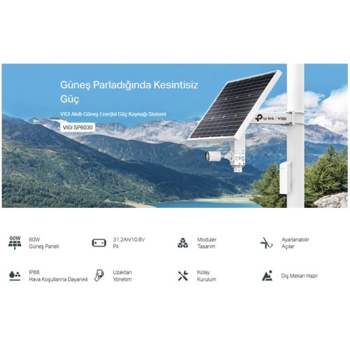 TP-LINK VIGI SP6030 31.2AH/10.8V 60W AKILLI GÜNEŞ ENERJİSİ BESLEME SİSTEMİ