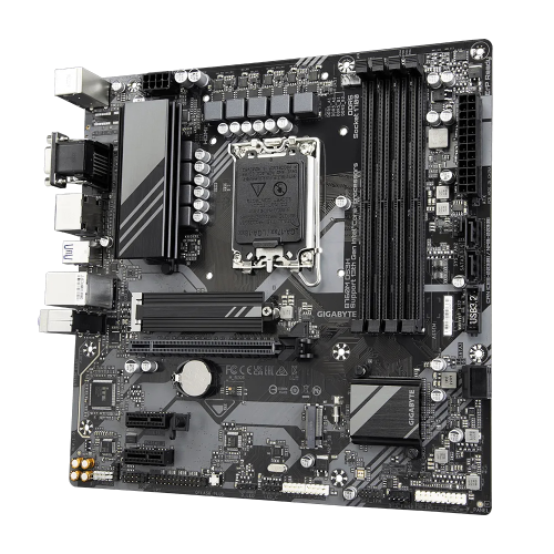 GIGABYTE B760M DS3H, rev.1.0, 4xDDR5, 2xM.2, 2xDP, HDMI, VGA, 12-13-14.Nesil, LGA1700 Soket, Anakart