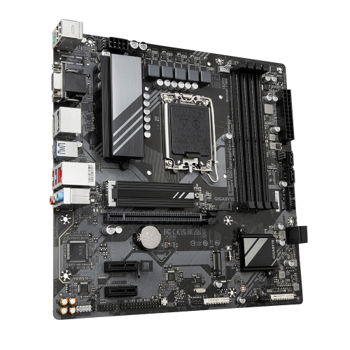 GIGABYTE B760M DS3H, rev.1.0, 4xDDR5, 2xM.2, 2xDP, HDMI, VGA, 12-13-14.Nesil, LGA1700 Soket, Anakart