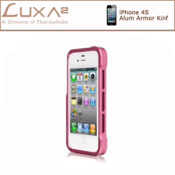 iPhone Alum Armor Aluminyum Kılıf-Pembe LHA0074-C