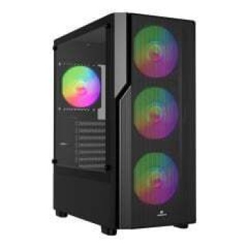GAMEBOOSTER GameBooster CRUX E650B 650W 80+ WHITE USB 3.0 Mesh 4*Rainbow Fanlı Mid-T E-ATX Gaming Siyah Kasa
