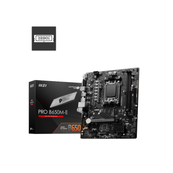 MSI MSI MB PRO B650M-E AM5 DDR5 6800MHZ(OC) HDMI VGA M.2 USB3.2 2.5G LAN mATX