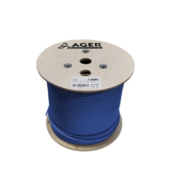 AGER AGER AC-600-5-BL 500MT U/UTP CAT6 LS0H - HELOJEN FREE MAVI 250MHZ 23AWG %100 BAKIR
