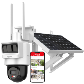 HILOOK PTZ-N2C400I-K/4G/C05S10, 4Mpix,   2.8mm, 30Mt Gece Görüşü, Dahili Mikrofon, PIR+RADAR,  4G, Solar  PT IP Kamera