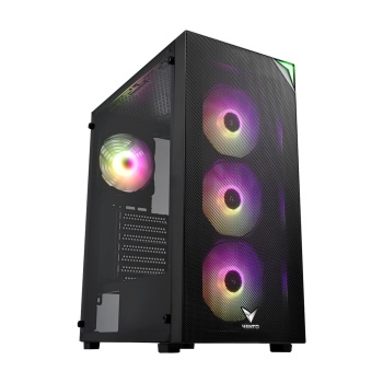 VENTO VENTO VG3400S PSU YOK 4x12CM RGB FAN ATX MESHED PANEL 2xUSB2.0/1xUSB3.0 SİYAH GAMING KASA