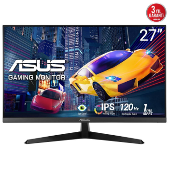 ASUS VY279HGR 27&quot; 1ms, 120Hz, Full HD, HDMI, D-Sub, IPS LED, Anti Bakteriyel, Mavi Işık Filtresi, Eye Care, GAMING Monitör