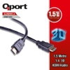 QPORT Q-HDMI1_5  Q-HDMI1.5 to HDMI1.5 1.4 3D 1.5 METRE ALTIN UÇLU KABLO