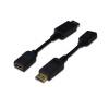 ASSMANN AK-340400-001-S Digitus DisplayPort (DP) &lt;-&gt; HDMI Adaptörü, Kablolu, DP Erkek - HDMI Tip A Dişi, AWG: 28, çift kat zırhlı, 0.15 metre, kilit mekanizmalı, DP 1.1a uyumlu, siyah renk