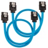 CORSAIR CC-8900251 Premium Sleeved SATA 6Gbps 30cm Cable — Blue