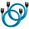 CORSAIR CC-8900255 Premium Sleeved SATA 6Gbps 60cm Cable — Blue