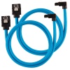 CORSAIR CC-8900285 Premium Sleeved SATA 6Gbps 60cm 90° Connector Cable — Blue