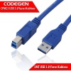 CODEGEN CPM23 3 Metre USB 3.0 Mavi Yazıcı Bağlantı Kablosu (Am-Bm)