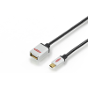 ednet  ED-84150 ednet Premium micro USB 2.0 Adaptör Kablosu, USB A Dişi &lt;-&gt; Micro USB B Erkek, On-The-Go (OTG), 180 derece ters yüz çevirerek takılabilir, 0.30 metre