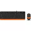 A4-TECH  f1010 q usb kablolu turuncu multimedya mouse set