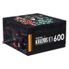 GAMDIAS GAMDIAS KRATOS E1-600, 600W, RGB, GAMING, ATX, Power Supply (PSU)