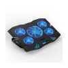 DEXIM DNA003, 5ad Fan, 10-17 Notebook Soğutucu, 5 Kademeli Stand, 5 Farklı Program, Ayarlanabilir Hız, Mavi Ledli (Siyah)