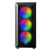 GAMEBOOSTER GameBooster RAIDER E651B 650W 80+ WHITE USB 3.0 Mesh 4*Rainbow Fanlı Mid-T E-ATX Gaming Siyah Kasa