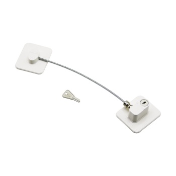 BEYAZ PLAKA   HALATLI  EMNİYET KİLİT  5X6CM YAPIŞKANLI MONTAJ=2PCS PLAKA   HALAT=18.8CM (5343)