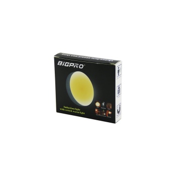 SENSÖRLÜ=0--3MT  USB ŞARJLI  SARI LED YUVARLAK LAMBA ÇAP: 8.3CM - KALINLIK: 2CM (5343)