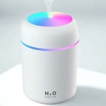 Usb Rengarenk Işıklı 300 ml Ulrasonik Hava Nemlendirici Buhar Makinesi Ve Hava Aroma Difüzörü (5343)