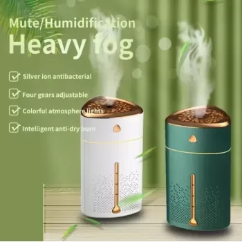 1000 ML Ultrasonik Hava Nemlendirici Işıklı Buhar Makinesi Ve Aroma Difüzörü (5343)