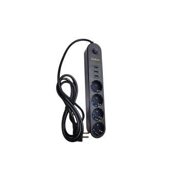 Termal Akım Korumalı Grup Priz Ve 3’lü Usb Şarj Aleti (5343)