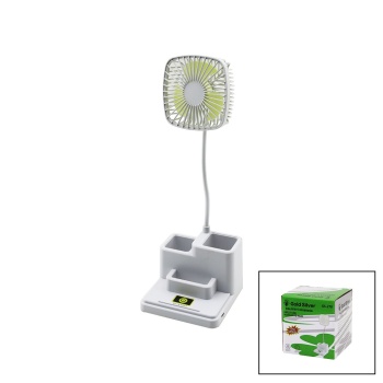KALEMLİKLİ MASAÜSTÜ VANTİLATÖR USB ŞARJLI FAN:8.9CM- AKROBAT AYAK=23CM+KALEMLİK:36.5CM TELEFONLUK GS-270 (5343)