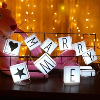 10&amp;apos;lu Lightbox Işıklı Harf Mesaj Panosu Dekoratif Harf Işık Zinciri (5343)